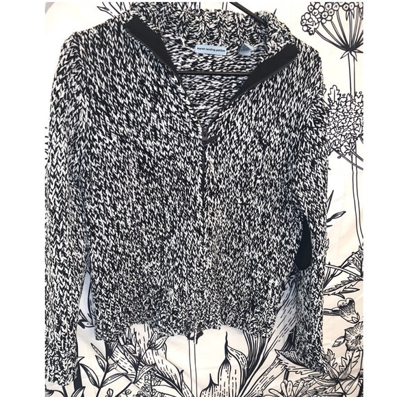 Black and white sweater with elbow patch S - Picture 1 of 7